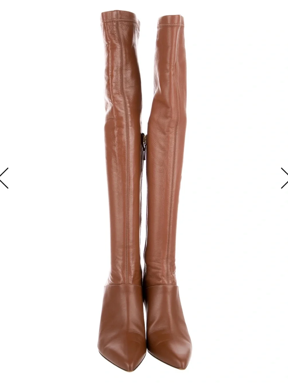 Sexy Yet Classy Tibi Cognac Brown Over-the-Knee Pointed Toe Boots size 6 EUC